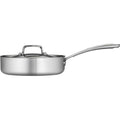 Tri-Ply Clad Stainless Steel Deep Saute Pan with Lid, 3 qt Z682