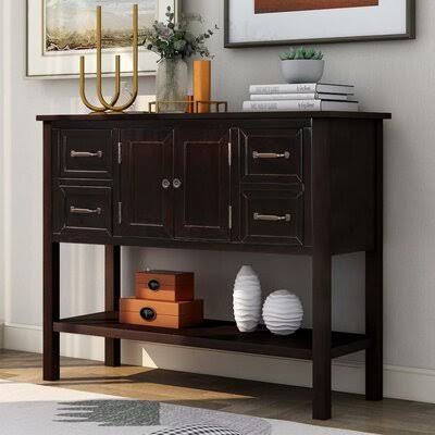 43.3x22 Wide 4 Drawer Buffet Table Espresso F40716