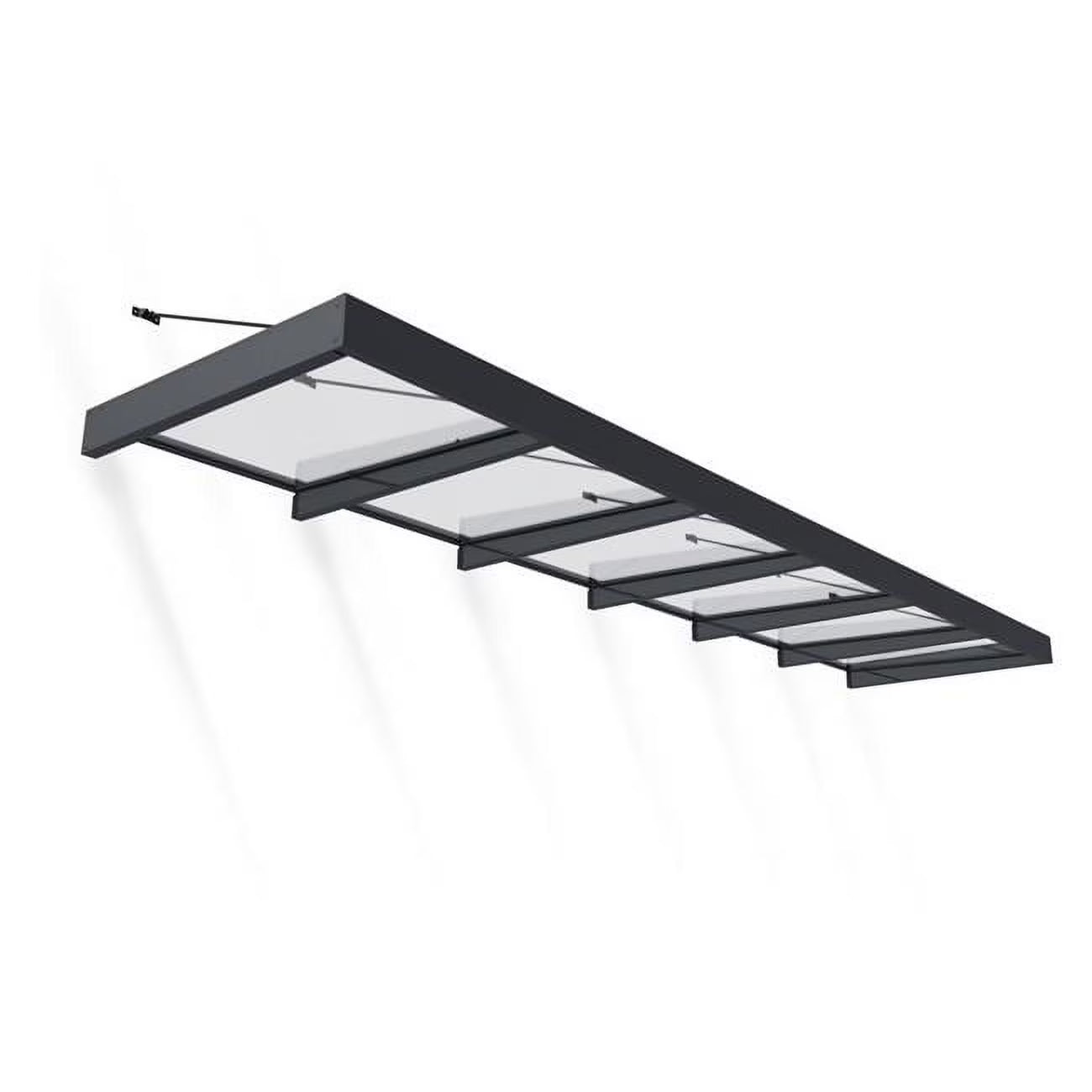 22 x 5 ft. Gray & Clear Awning T472423