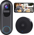 Wireless Video Doorbell Camera with Chime, 1080P HD, Pack of 2 R527358