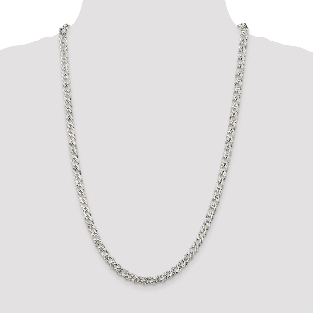 Sterling Silver Diamond-Cut Curb Chain Necklace 18 Inch C299429