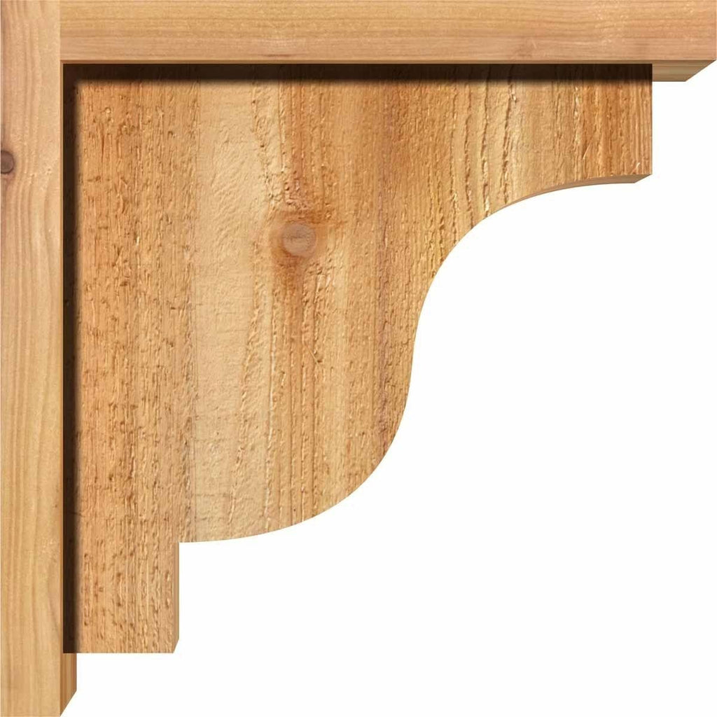 Rough Sawn Corbel with Backplate, Western Red Cedar V180
