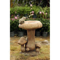 Mushroom and Frog Water Fountain F32734