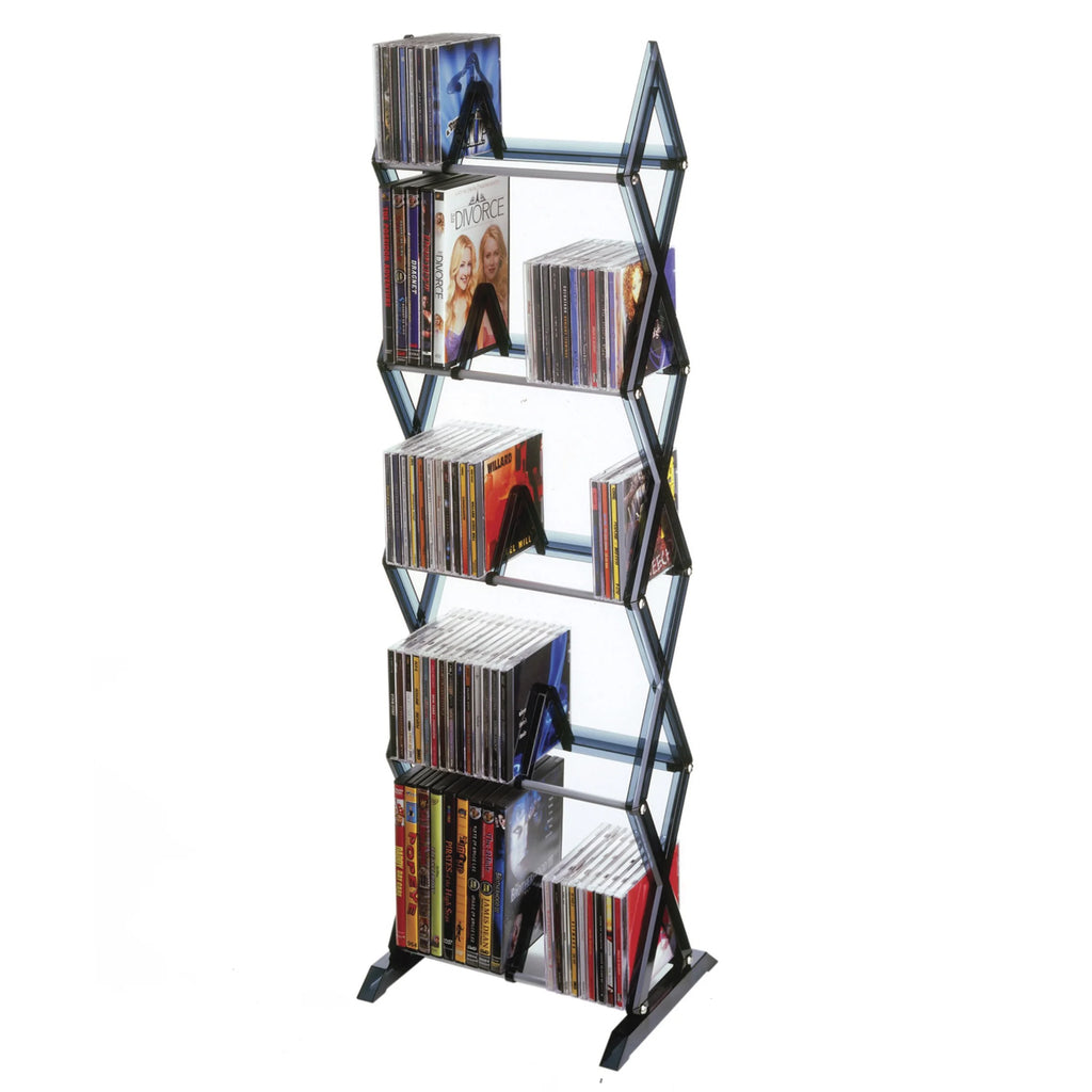 5-tier Media Rack Multimedia Smoke L152