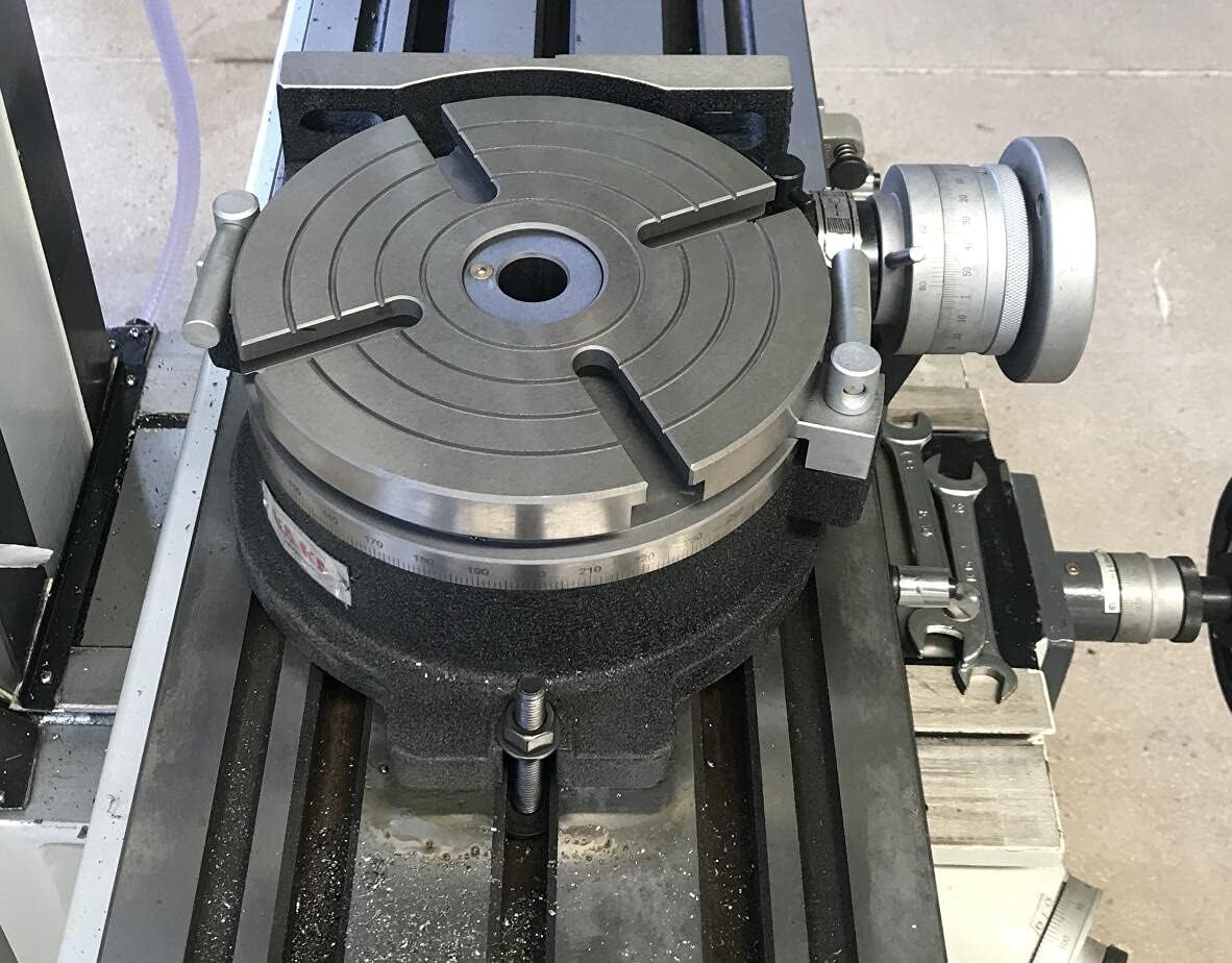 8" Rotary Table Vertical & Horizontal MT3 Center Sleeve 4 Slot Precision Milling Table S28333
