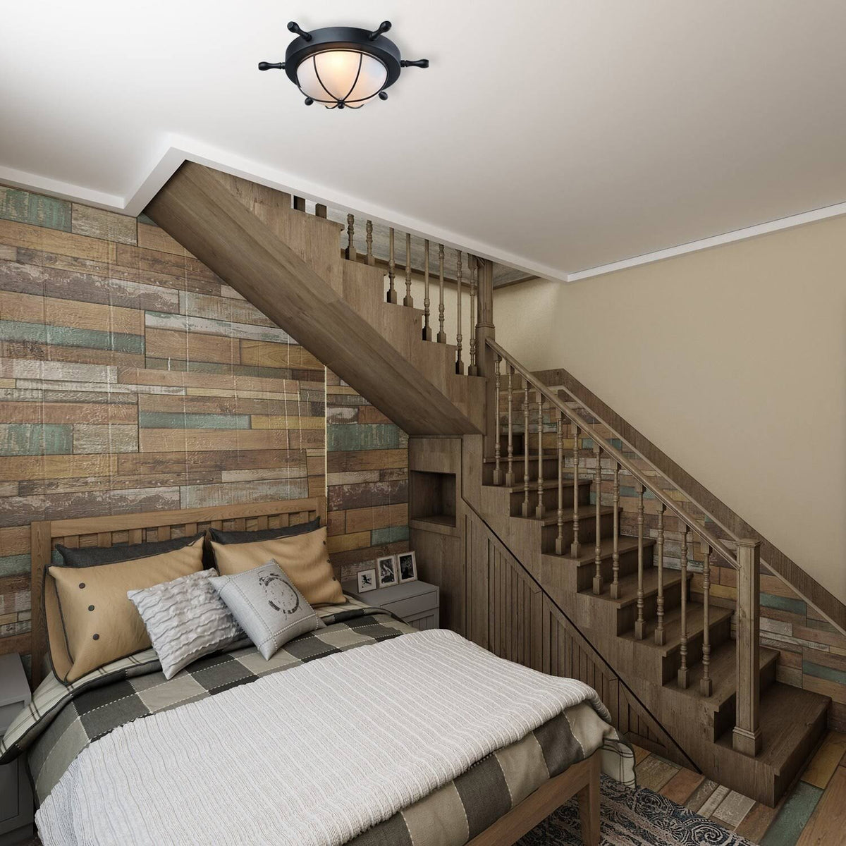 Nautical Flush Mount Ceiling Light V2289