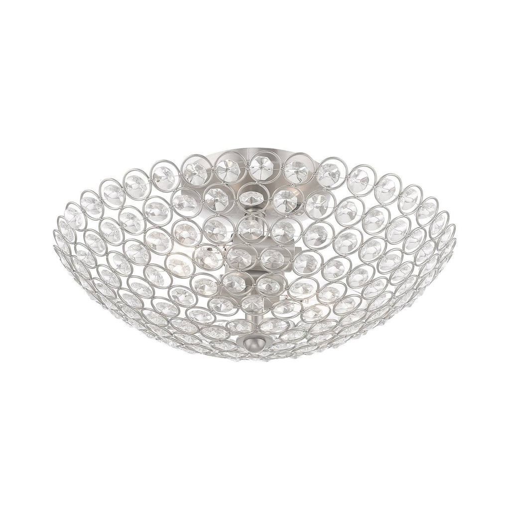 Brushed Nickel 2 Light Ceiling Mount I498
