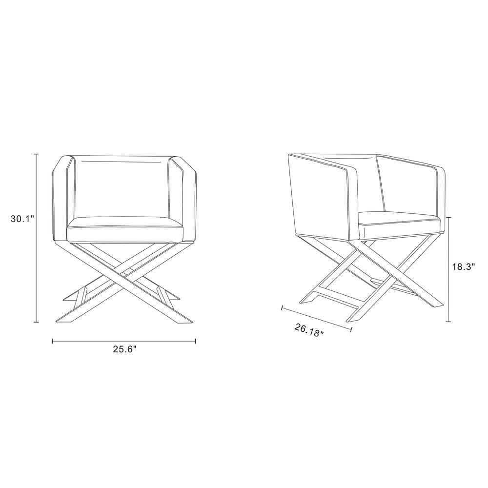 Black Polished Chrome Faux Leather Lounge Chair (Set of 2) T432414