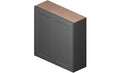 Grey 2 Doors 2 Shelves Wall Cabinet High-Density Fiberboard P196