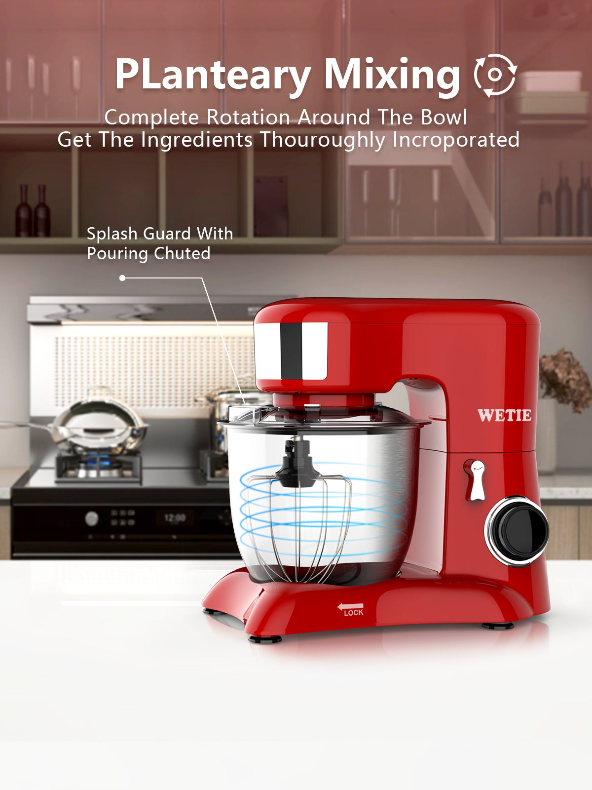 Red 4.8 Quarts 10 Speed Stand Mixer I86910