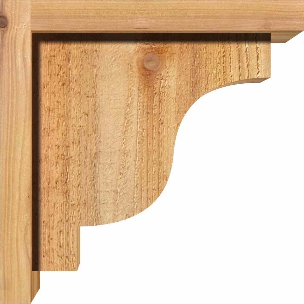 Rough Sawn Corbel with Backplate, Western Red Cedar V180