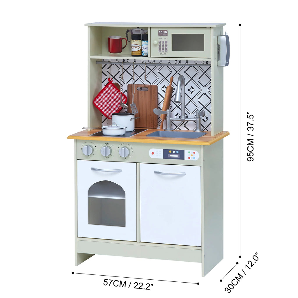 Green/White Wooden Kitchen Playset N81929