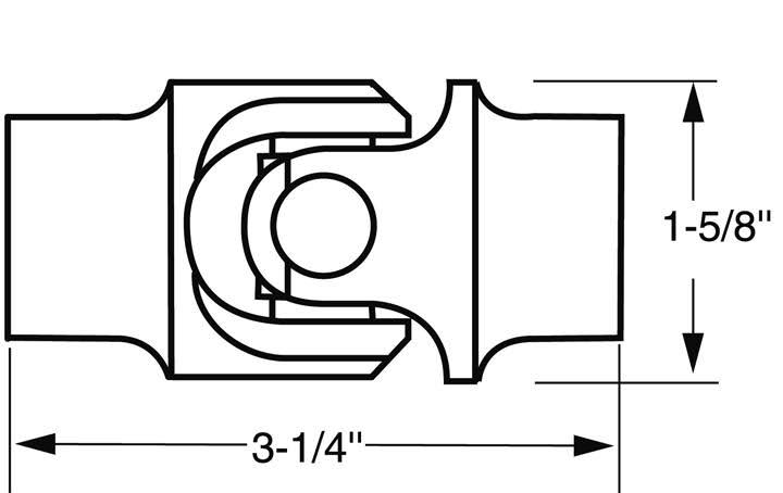 Single Steering Universal Joint R1072
