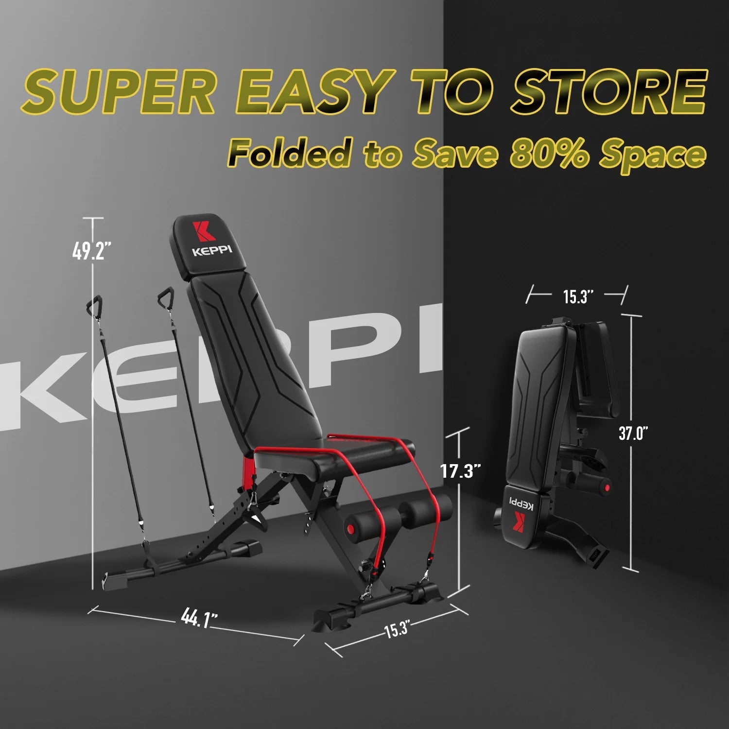 Adjustable Foldable Weight Bench for Home Gym M698