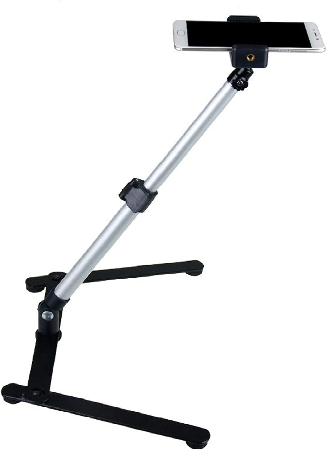 Pack of 2 Adjustable Overhead Phone Tripod Stand with Cellphone Holder U386