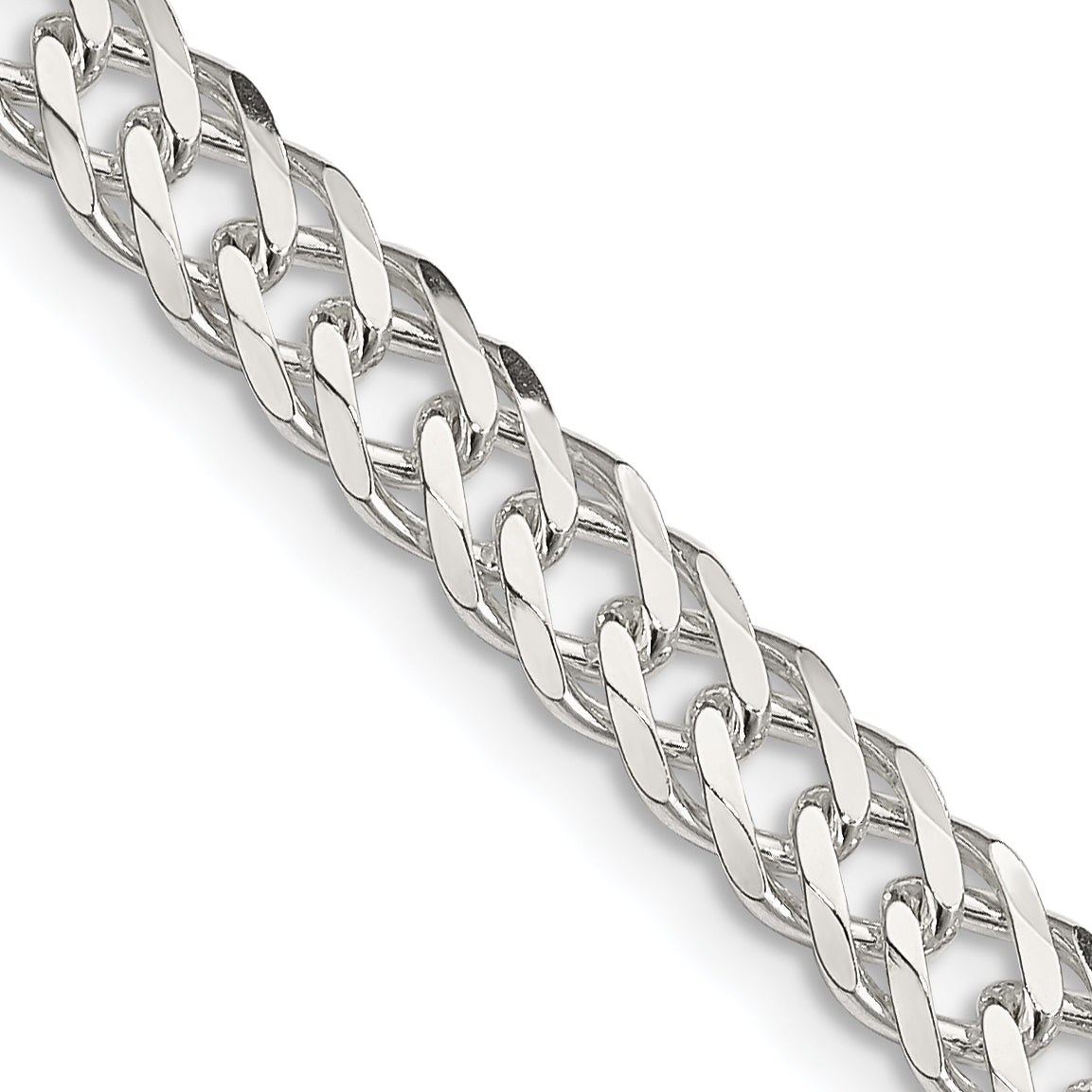 Sterling Silver Diamond-Cut Curb Chain Necklace 18 Inch C299429