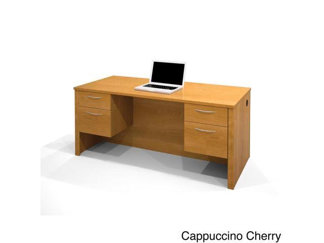 Tuscany Brown Executive Desk with Dual Half Peds K3356