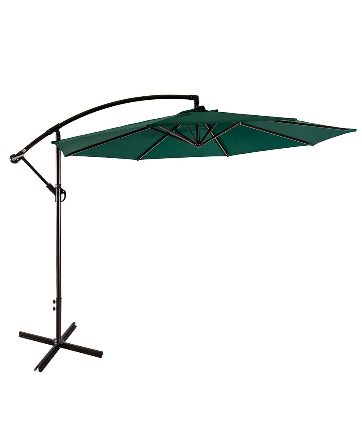 10 ft. Cantilever Hanging Patio Umbrella Dark Green M3782