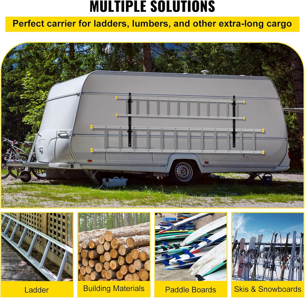 Black Steel Trailer Ladder Rack K7559