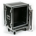 12 Space ATA Shock Mount Effects Rack Case with Casters O1634