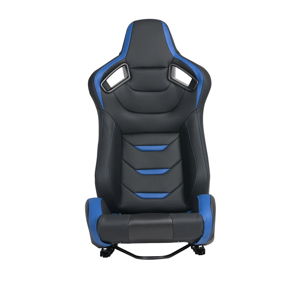 2PCS Universal PVC Leather Racing Seats with Dual Lock Sliders E471