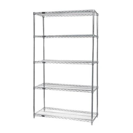 Wire Shelving 5 Rack Stainless Steel Shelf Starter Unit D85380