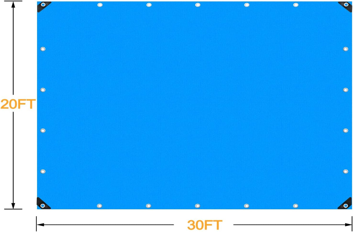 Blue Heavy Duty Waterproof 25x25 Tarpaulin with Metal Grommets D255787