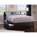 Full Flat Panel Foot Board with 2 Bed Drawers Espresso D550
