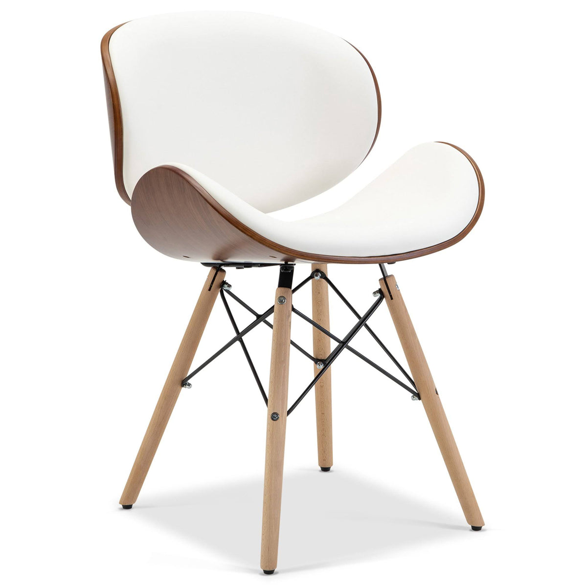 White Accent Dining Chair Set of 2 E195280