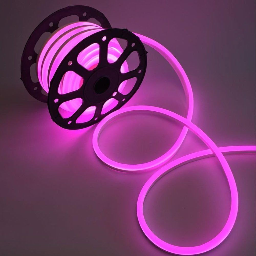 Pink 150FT LED Flexible Neon Rope Strip Light Tube Lighting Y457