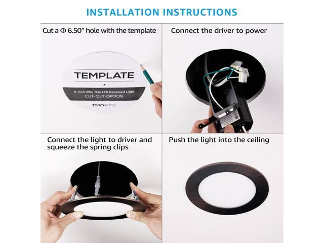 13.5W 6x22 Dimmable Slim LED Recessed Light, 2700K Soft White, 850lm A9118