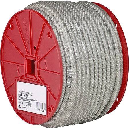 Steel Cable 1/4 inch Vinyl Coated to 5/16 by 250 Foot Galvanized S121
