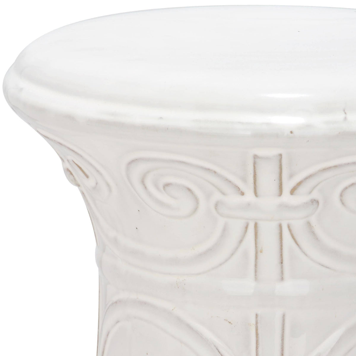 White Garden Stool M388
