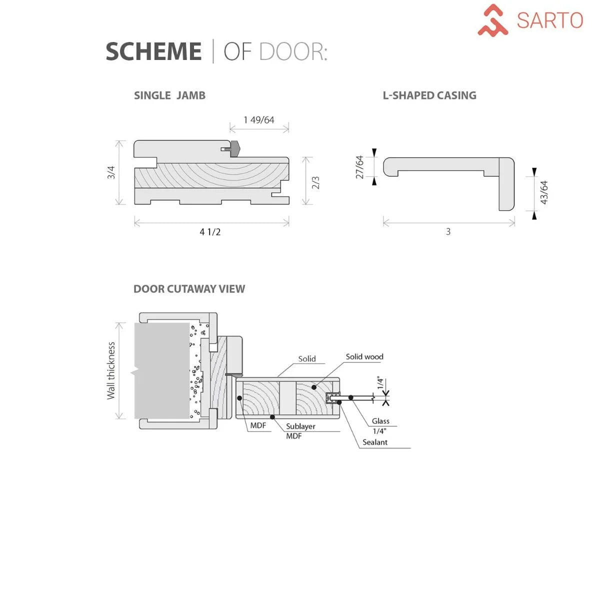 Solid French Double Doors 48 x 80 inches Oak with Frosted Glass Wood Solid Panel Frame Trims X306