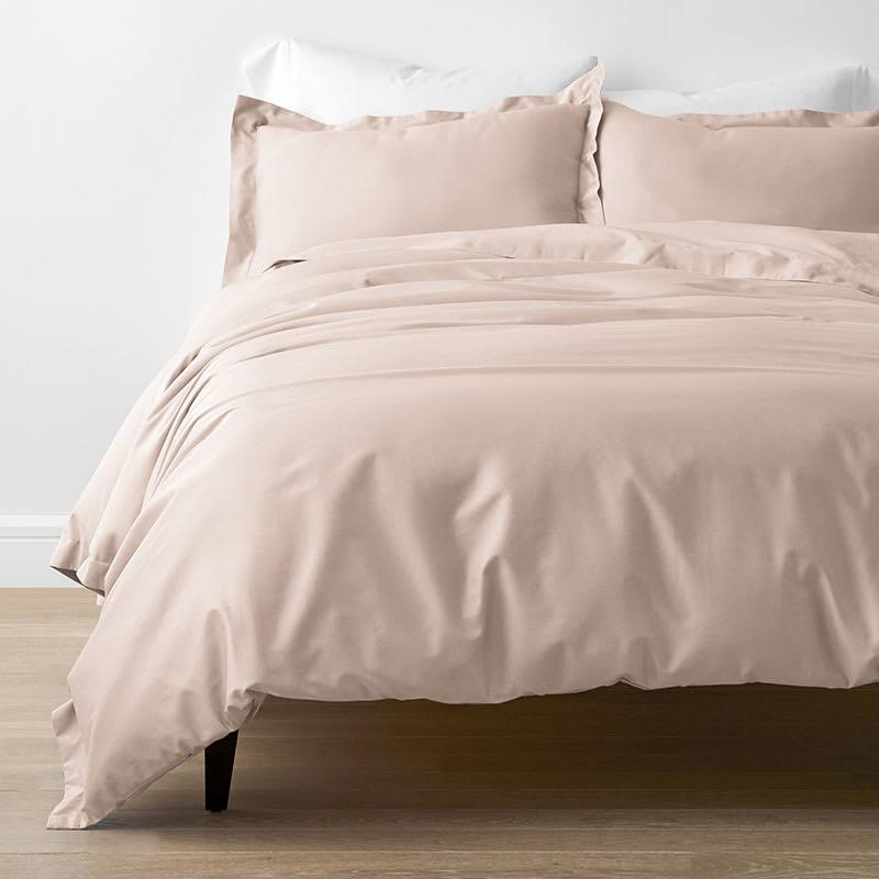 Orange/Coral Twin Cotton Bamboo Sateen Duvet Cover O53515