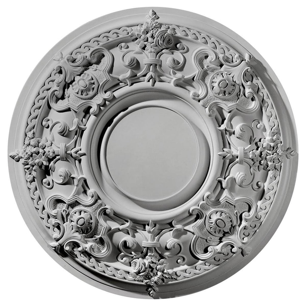 32 3/4x22OD x 2 1/2x22P Hand-Painted Ceiling Medallion Q23462