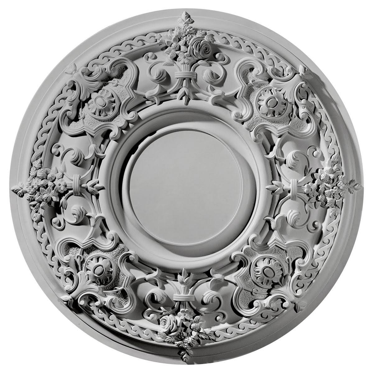 32 3/4x22OD x 2 1/2x22P Hand-Painted Ceiling Medallion Q23462