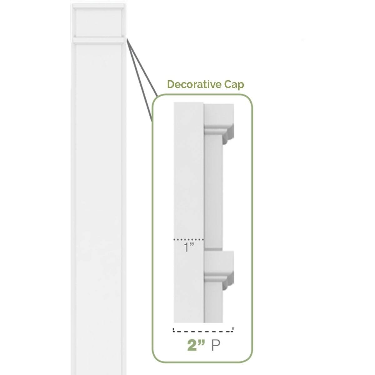 Raised Panel PVC Pilaster with Capital and Base (Pair) D71686