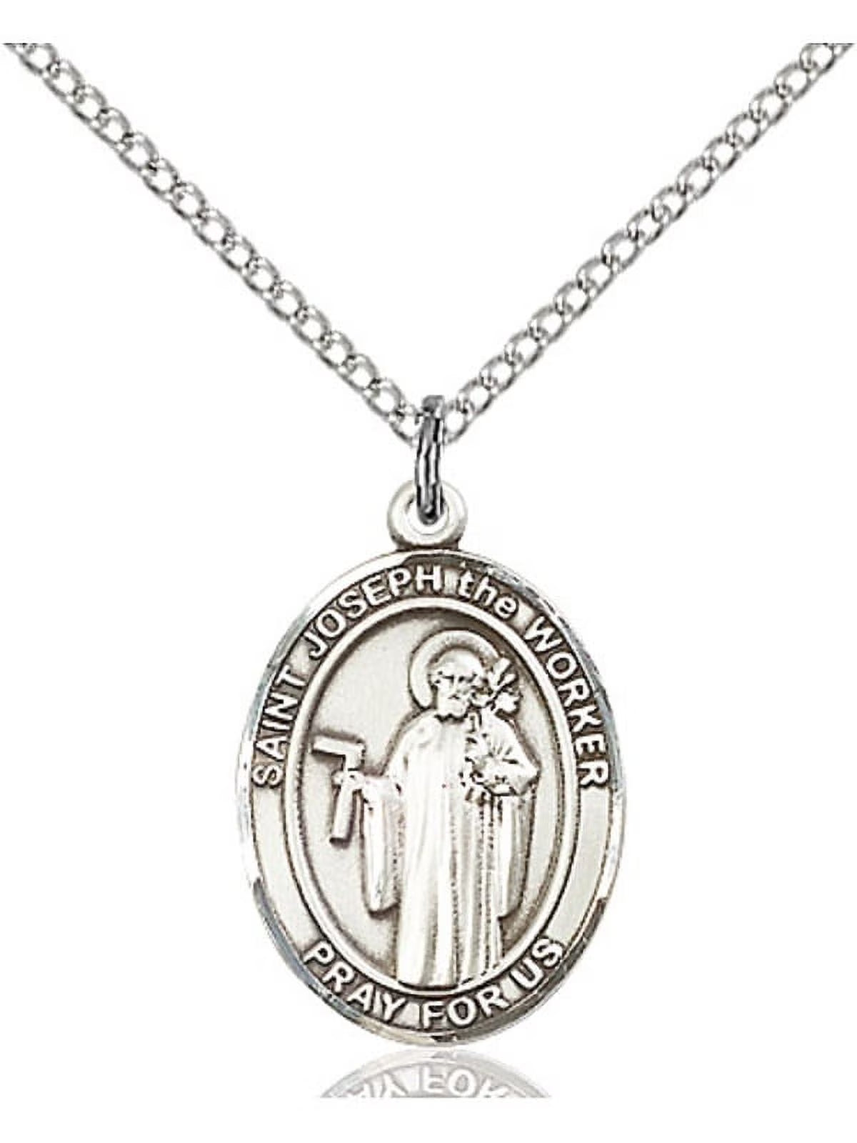 Sterling Silver St. Joseph Pendant with Sterling Silver Chain M45735
