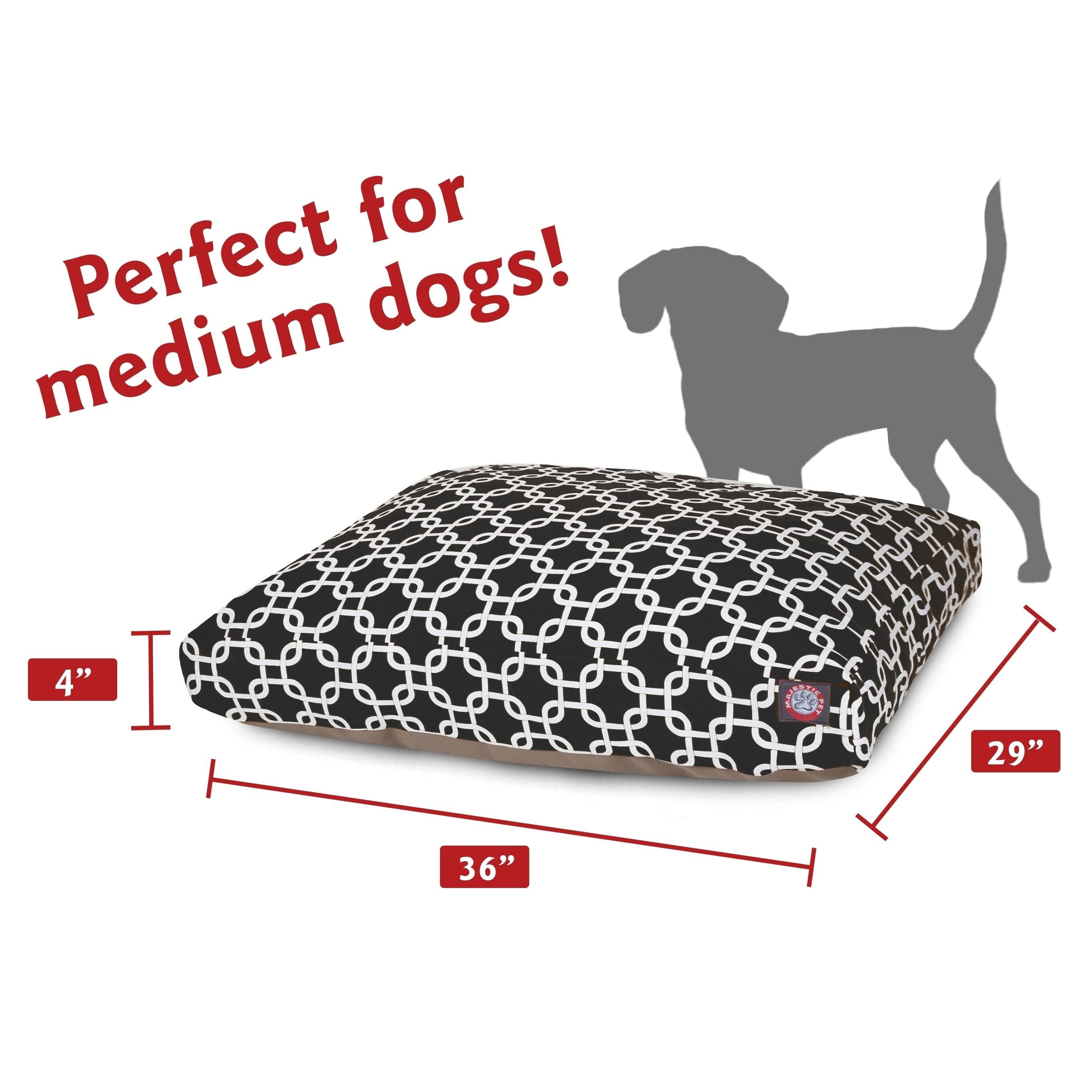 Black Rectangle Pet Bed A175