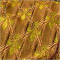 Brown and Gold Fleur De Lis Wired Craft Ribbon 20 Yards S108