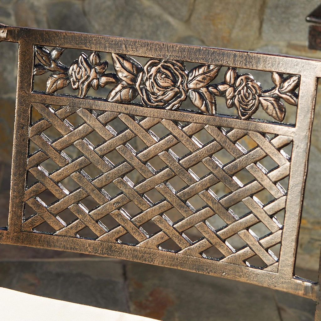 Copper Cast Aluminum Barstool with Cushion K7930
