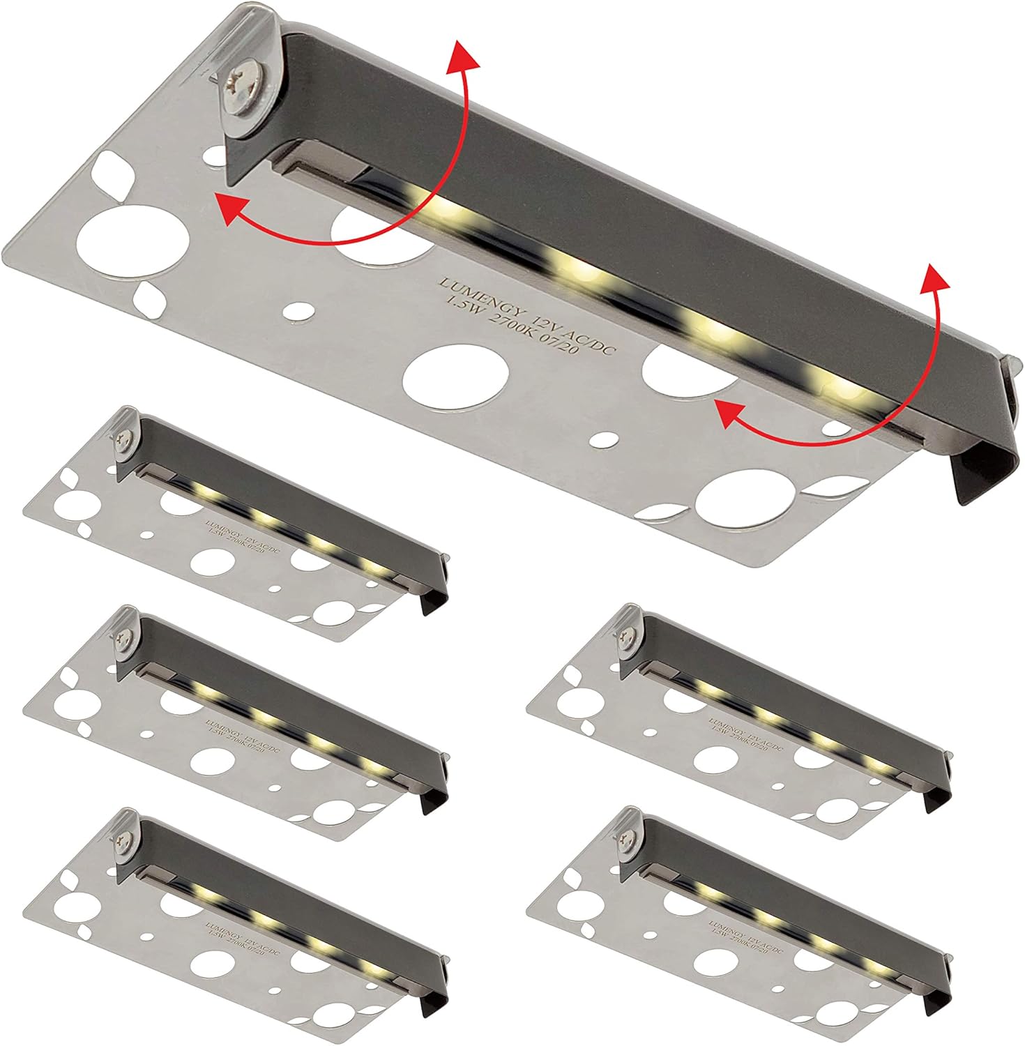 6-Pack 7 Inch 1.5W LED Hardscape Lights, IP-67 Waterproof, 12V, 2700K H601761