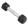 Rubber Encased Hex Dumbbell, 30 lbs, Black G9110