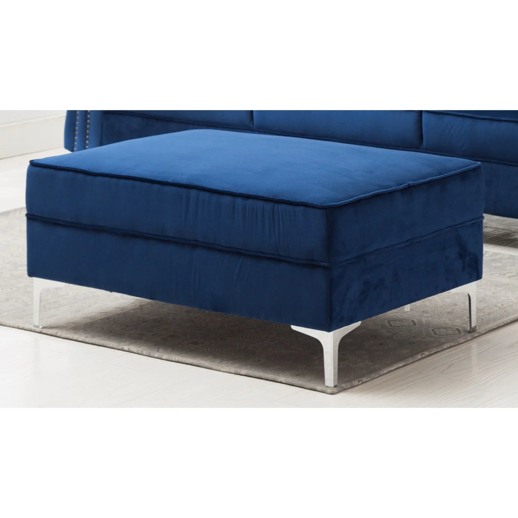 Gray Velvet Sleeper Sectional Sofa U2219