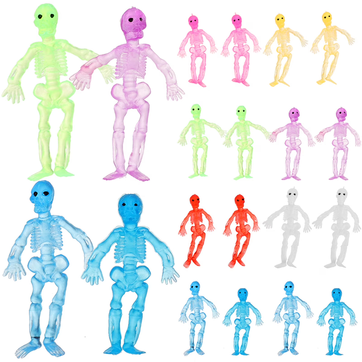 20 Pcs Colorful Skeleton Toy G79111