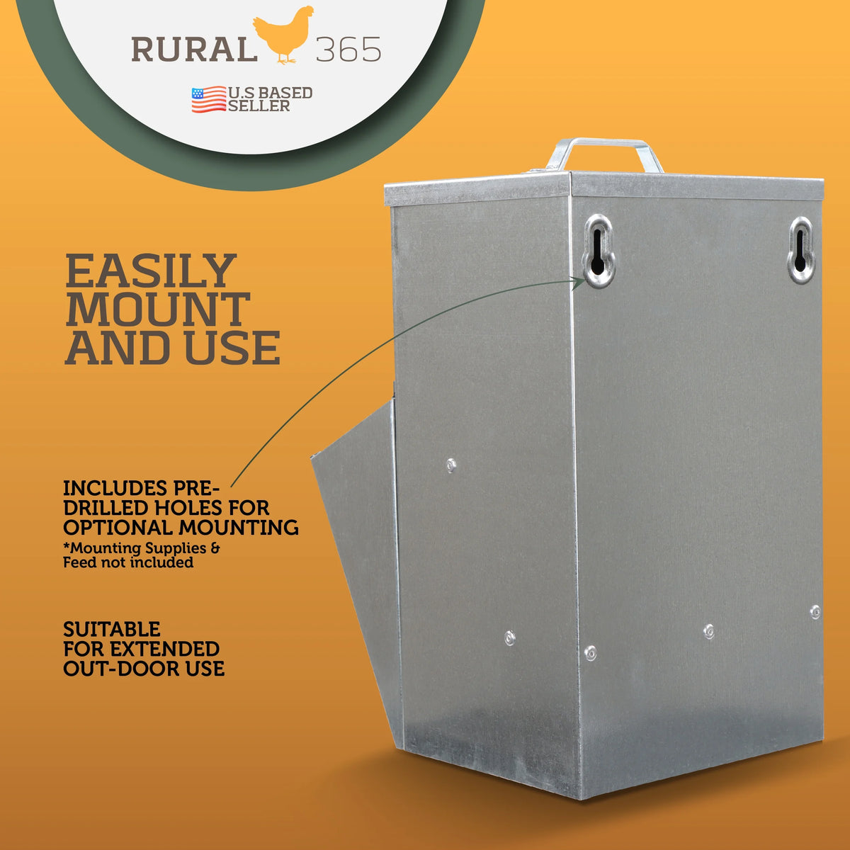 Galvanized Chicken Feeder U438