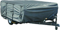 Pop-up Folding Camper Cover Reinforced Windproof Side-Straps Anti-UV Water-Resistance Triple Layers Heavy Duty for Trailer RV Motorhome I82359