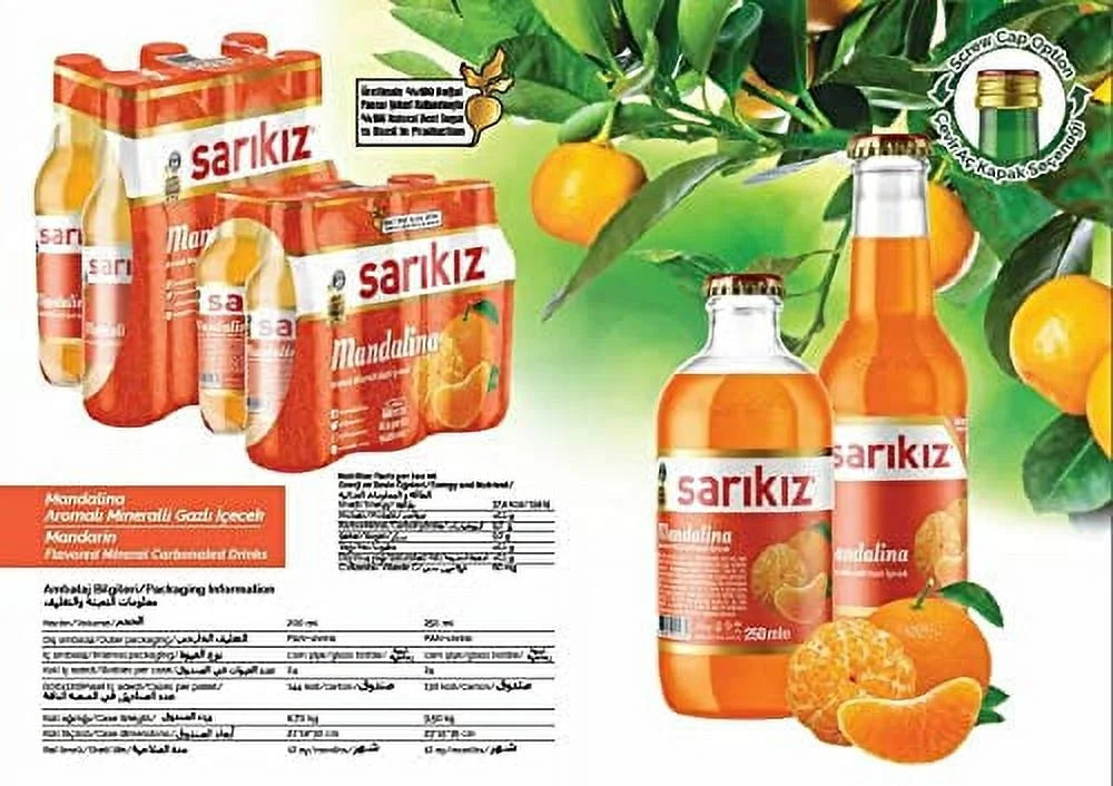 Turkish Mineral Water With Mandarin Flavored 200Ml X 6 Packs C9463