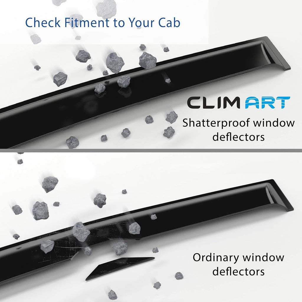4pcs Dark Smoke Tape-on Window Deflectors J483